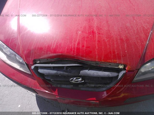 KMHDN56DX5U174745 - 2005 HYUNDAI ELANTRA GLS/GT RED photo 6