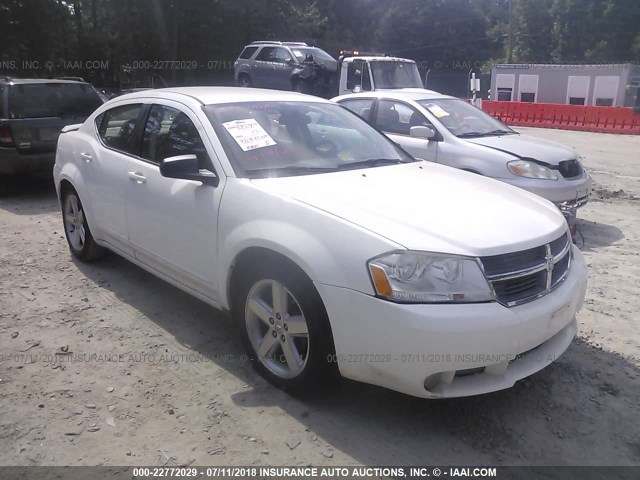 1B3LC56R98N685798 - 2008 DODGE AVENGER SXT WHITE photo 1