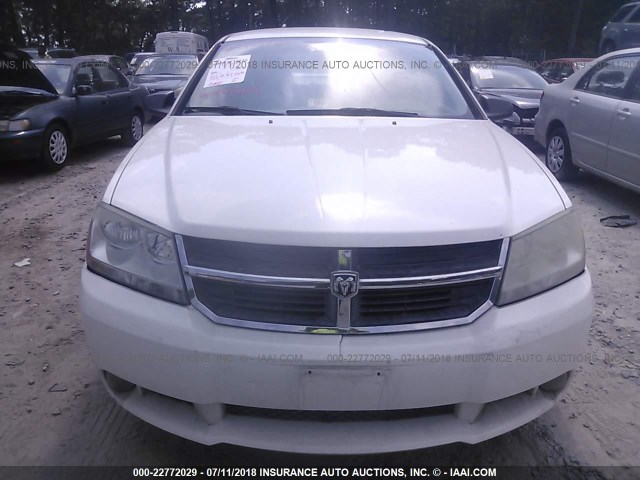 1B3LC56R98N685798 - 2008 DODGE AVENGER SXT WHITE photo 6