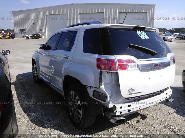 2GKFLRE31G6199753 - 2016 GMC TERRAIN DENALI WHITE photo 3