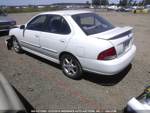 3N1BB51D9YL105641 - 2000 NISSAN SENTRA SE WHITE photo 3