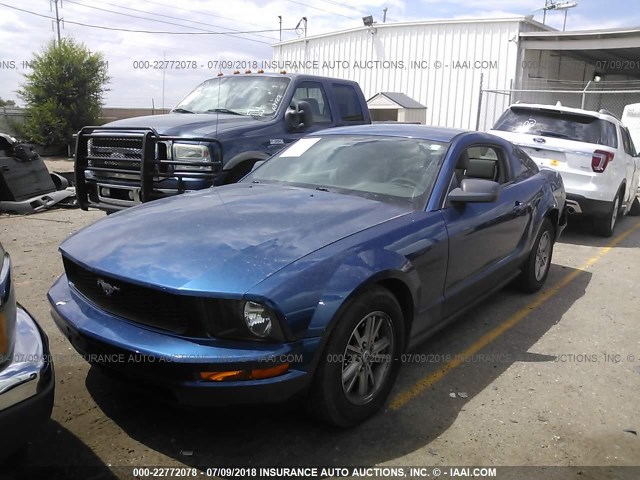 1ZVFT80N265220387 - 2006 FORD MUSTANG BLUE photo 2
