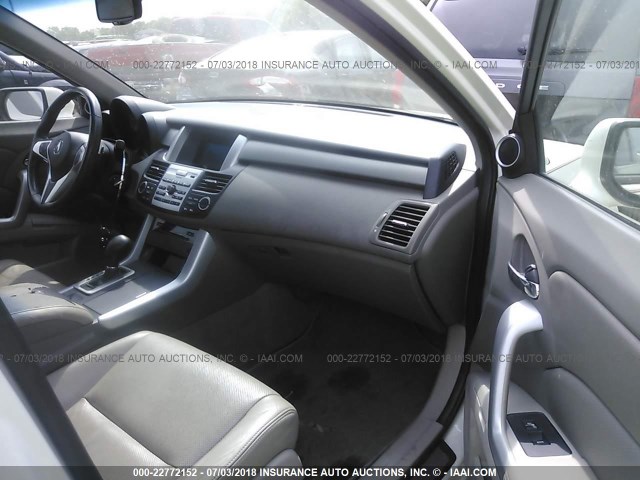 5J8TB18268A015614 - 2008 ACURA RDX WHITE photo 5