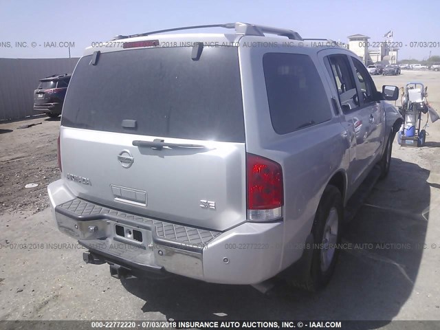 5N1AA08A27N703669 - 2007 NISSAN ARMADA SE/LE SILVER photo 4