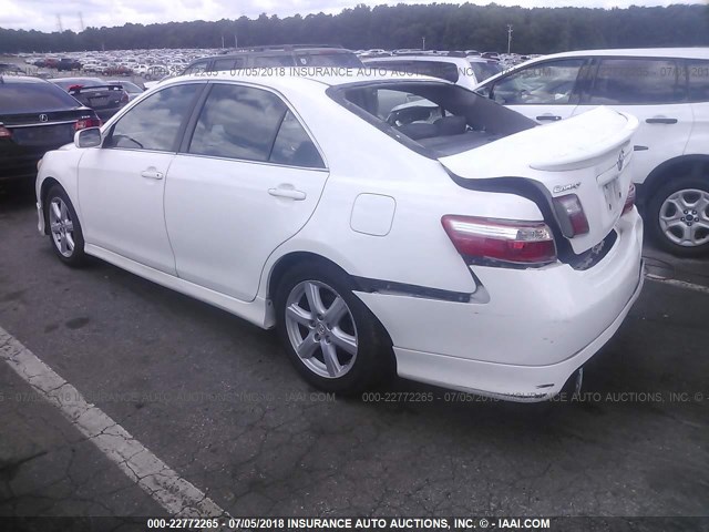4T1BE46K07U660743 - 2007 TOYOTA CAMRY NEW GENERAT CE/LE/XLE/SE WHITE photo 3