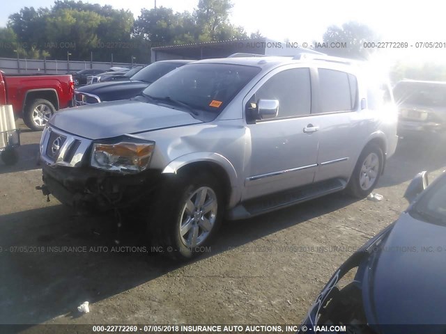 5N1BA0ND5BN601522 - 2011 NISSAN ARMADA SV/SL/PLATINUM SILVER photo 2