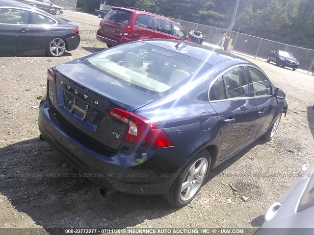 YV1622FS8C2089053 - 2012 VOLVO S60 T5 BLUE photo 4