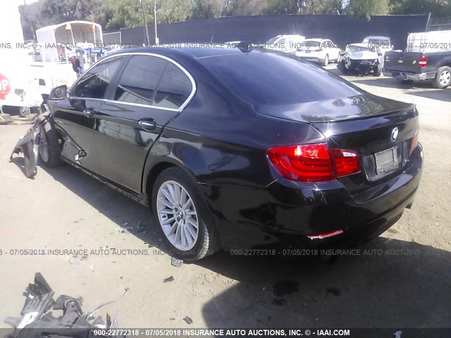 WBAXG5C50DD234021 - 2013 BMW 528 I BLACK photo 3