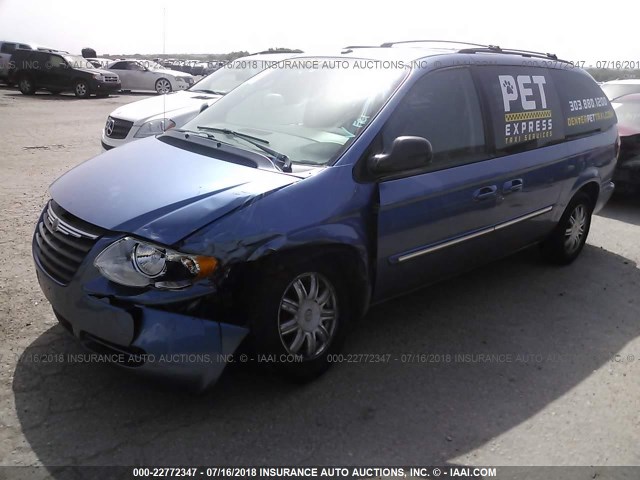 2A4GP54L17R189022 - 2007 CHRYSLER TOWN & COUNTRY TOURING BLUE photo 2