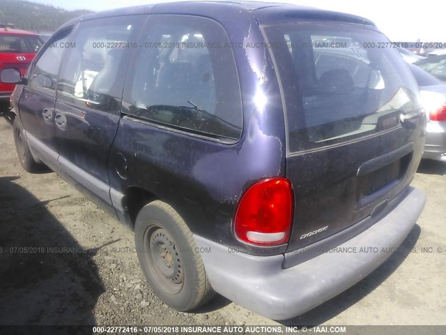 2B4GP45R7WR532303 - 1998 DODGE CARAVAN SE/SPORT PURPLE photo 3