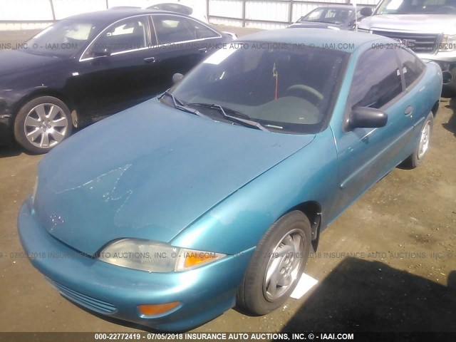 1G1JC1246W7324810 - 1998 CHEVROLET CAVALIER RS TEAL photo 2