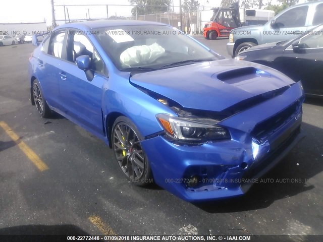 JF1VA2W62J9810372 - 2018 SUBARU WRX STI/LIMITED BLUE photo 1