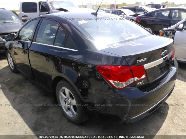 1G1PF5SC4C7360748 - 2012 CHEVROLET CRUZE LT BLACK photo 3