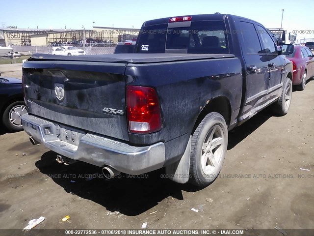 1D3HV13T29S772105 - 2009 DODGE RAM 1500 BLACK photo 4