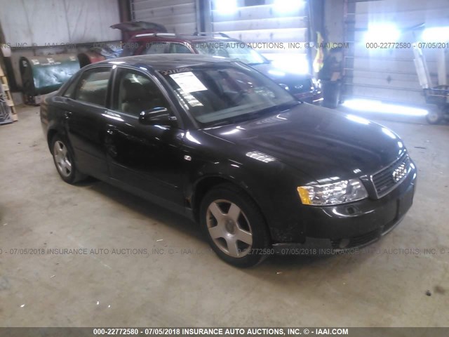 WAULC68E12A309638 - 2002 AUDI A4 1.8T QUATTRO BLACK photo 1