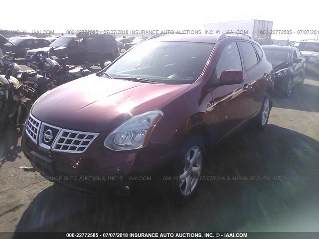 JN8AS58V79W193936 - 2009 NISSAN ROGUE S/SL RED photo 2