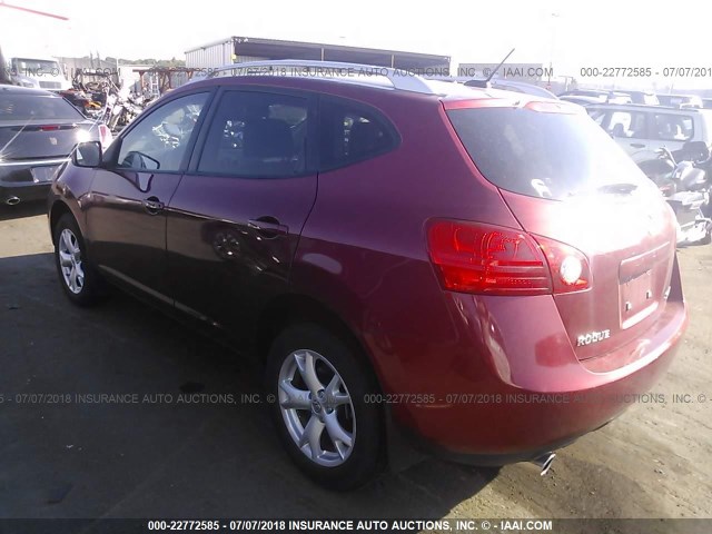 JN8AS58V79W193936 - 2009 NISSAN ROGUE S/SL RED photo 3