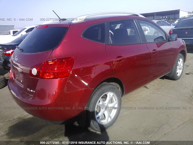 JN8AS58V79W193936 - 2009 NISSAN ROGUE S/SL RED photo 4