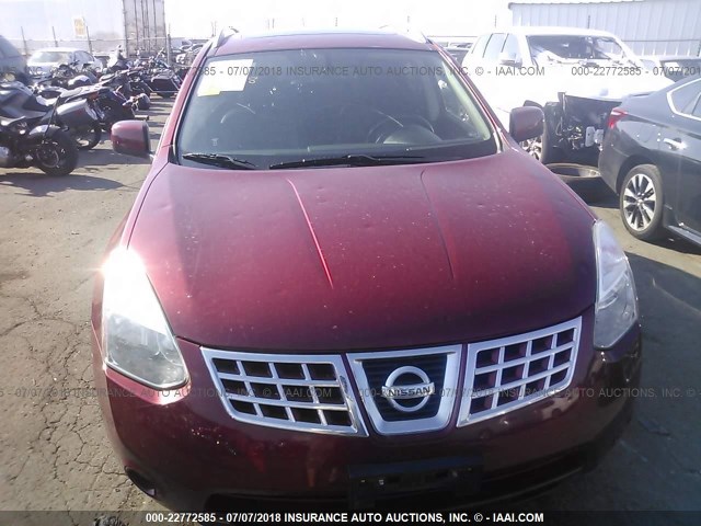 JN8AS58V79W193936 - 2009 NISSAN ROGUE S/SL RED photo 6