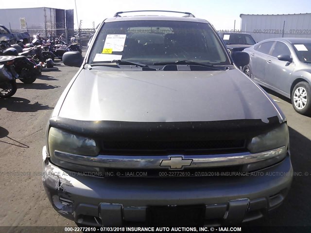 1GNDT13S322527914 - 2002 CHEVROLET TRAILBLAZER  GRAY photo 6