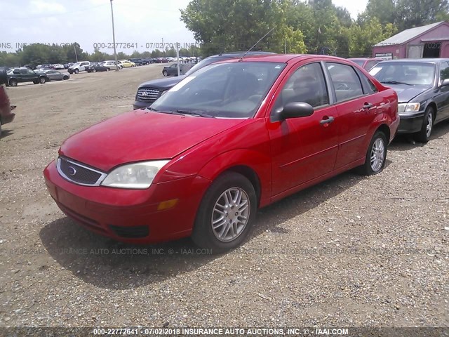 1FAFP34N87W122802 - 2007 FORD FOCUS ZX4/S/SE/SES RED photo 2