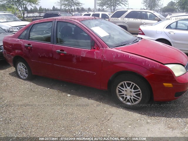 1FAFP34N87W122802 - 2007 FORD FOCUS ZX4/S/SE/SES RED photo 6