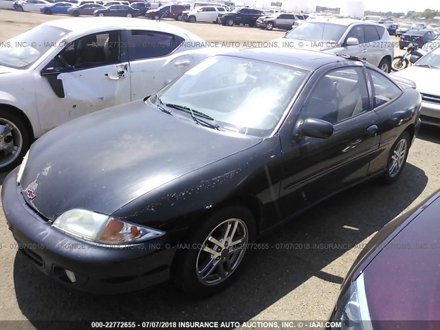 1G1JH12F727303249 - 2002 CHEVROLET CAVALIER LS SPORT BLACK photo 2