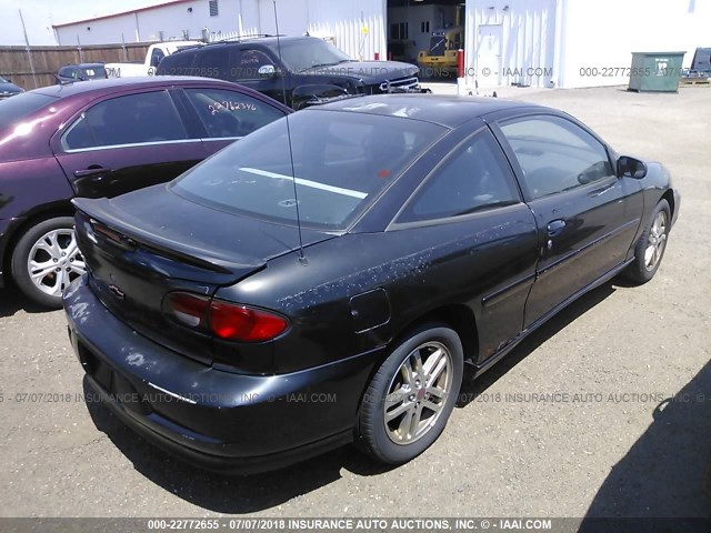 1G1JH12F727303249 - 2002 CHEVROLET CAVALIER LS SPORT BLACK photo 4