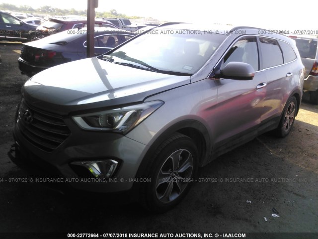 KM8SM4HF9GU154170 - 2016 HYUNDAI SANTA FE SE GRAY photo 2