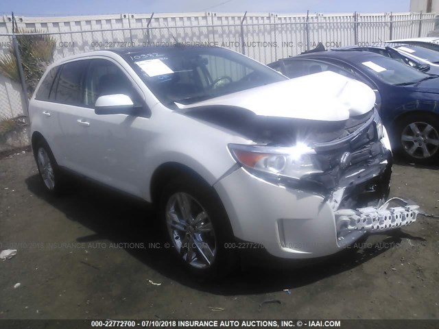 2FMDK3JC4CBA60125 - 2012 FORD EDGE SEL WHITE photo 1