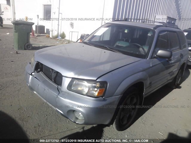 JF1SG65654H766162 - 2004 SUBARU FORESTER 2.5XS SILVER photo 2