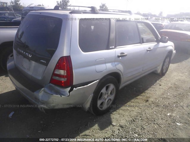 JF1SG65654H766162 - 2004 SUBARU FORESTER 2.5XS ვერცხლისფერი ფოტო 4