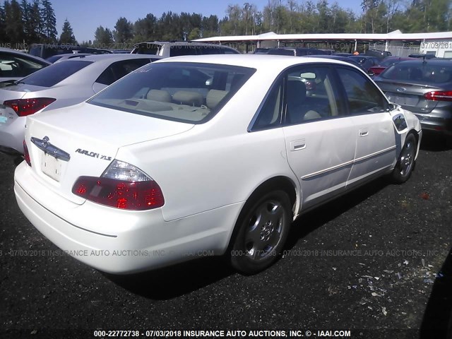 4T1BF28B24U339426 - 2004 TOYOTA AVALON XL/XLS WHITE photo 4