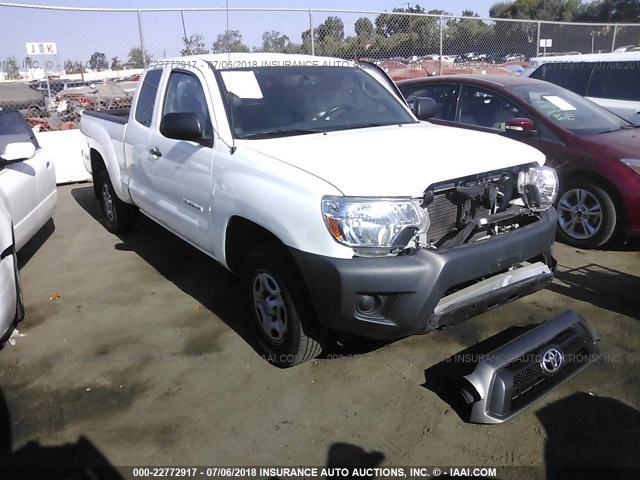 5TFTX4CN1FX065219 - 2015 TOYOTA TACOMA ACCESS CAB WHITE photo 1