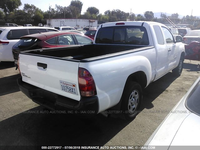 5TFTX4CN1FX065219 - 2015 TOYOTA TACOMA ACCESS CAB WHITE photo 4