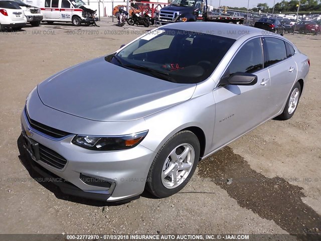 1G1ZB5ST2GF243217 - 2016 CHEVROLET MALIBU LS SILVER photo 2