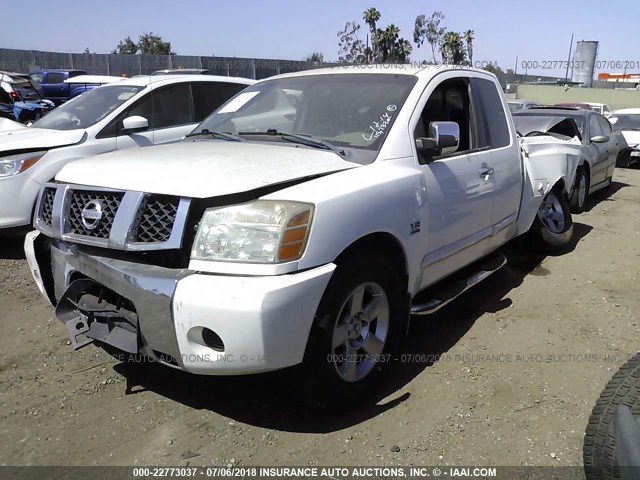 1N6AA06A64N556370 - 2004 NISSAN TITAN XE/SE/LE WHITE photo 2