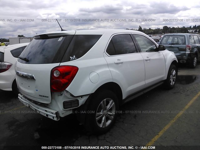 2GNALBEK7D6308045 - 2013 CHEVROLET EQUINOX LS WHITE photo 4