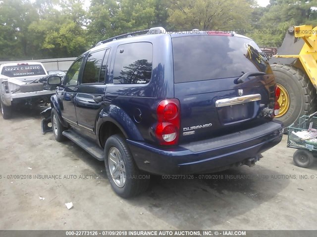 1D8HB58DX5F558588 - 2005 DODGE DURANGO LIMITED BLUE photo 3