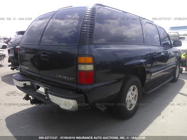 1GNEC16ZX4R167757 - 2004 CHEVROLET SUBURBAN C1500 BLUE photo 4