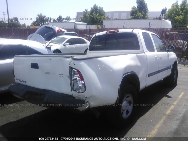 5TBRU34186S456519 - 2006 TOYOTA TUNDRA ACCESS CAB SR5 WHITE photo 4