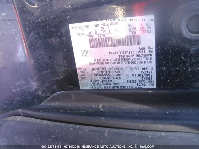 1FMPU16L63LC14824 - 2003 FORD EXPEDITION XLT BLACK photo 9