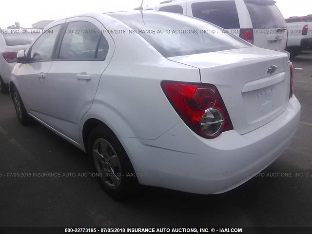 1G1JB5SH5D4144326 - 2013 CHEVROLET SONIC LS 白色 照片 3
