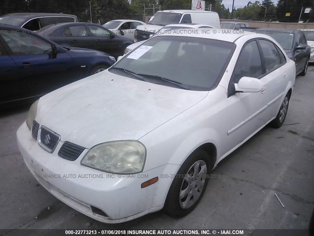 KL5JD52Z24K963242 - 2004 SUZUKI FORENZA S WHITE photo 2