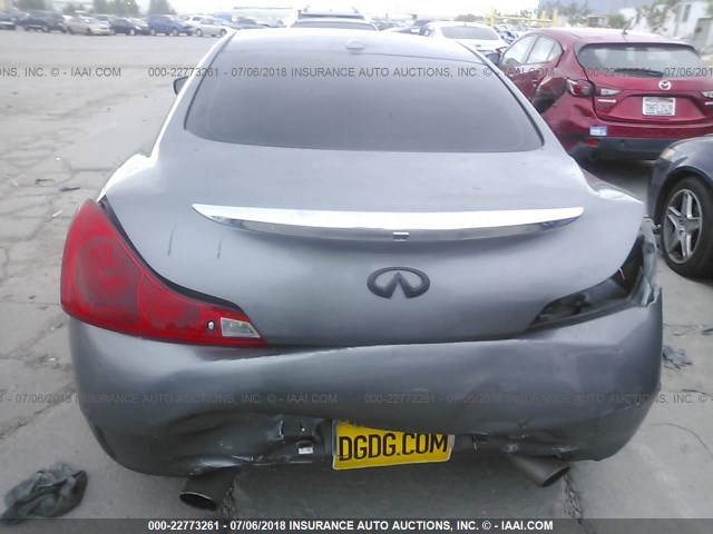 JN1CV6EK8AM100792 - 2010 INFINITI G37 SPORT GRAY photo 6