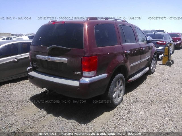 1A8HX58258F146803 - 2008 CHRYSLER ASPEN LIMITED მუქწითელი ფოტო 4