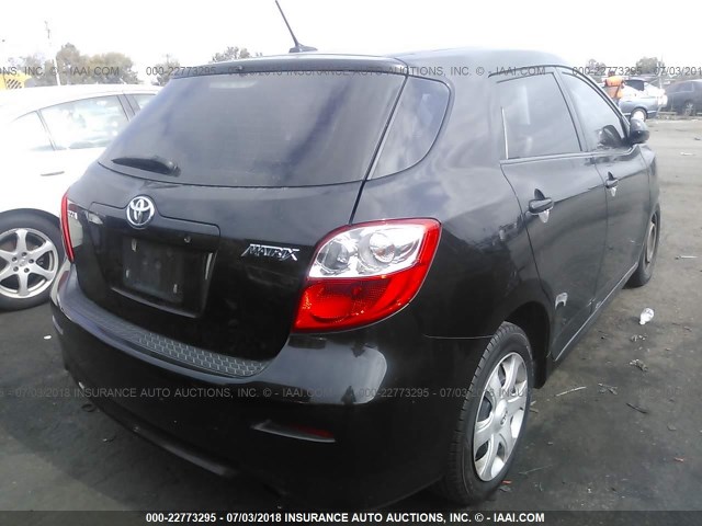 2T1KU40E99C029578 - 2009 TOYOTA COROLLA MATRIX  BLACK photo 4