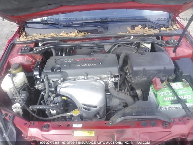 4T1CE38P24U879304 - 2004 TOYOTA CAMRY SOLARA SE/SLE Qırmızı foto 10