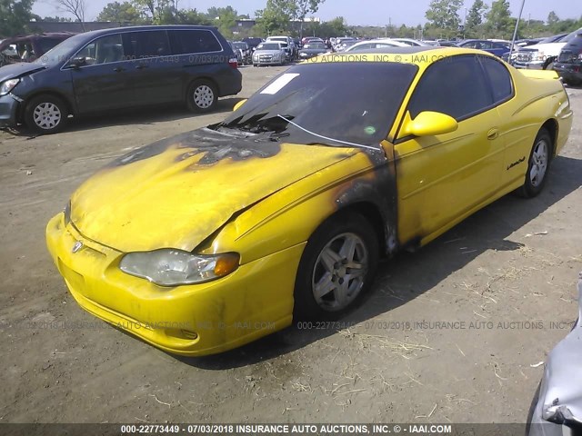 2G1WW12E739203140 - 2003 CHEVROLET MONTE CARLO LS YELLOW photo 2