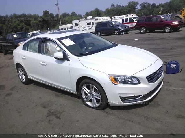 YV1612TK8F1349906 - 2015 VOLVO S60 PREMIER WHITE photo 1